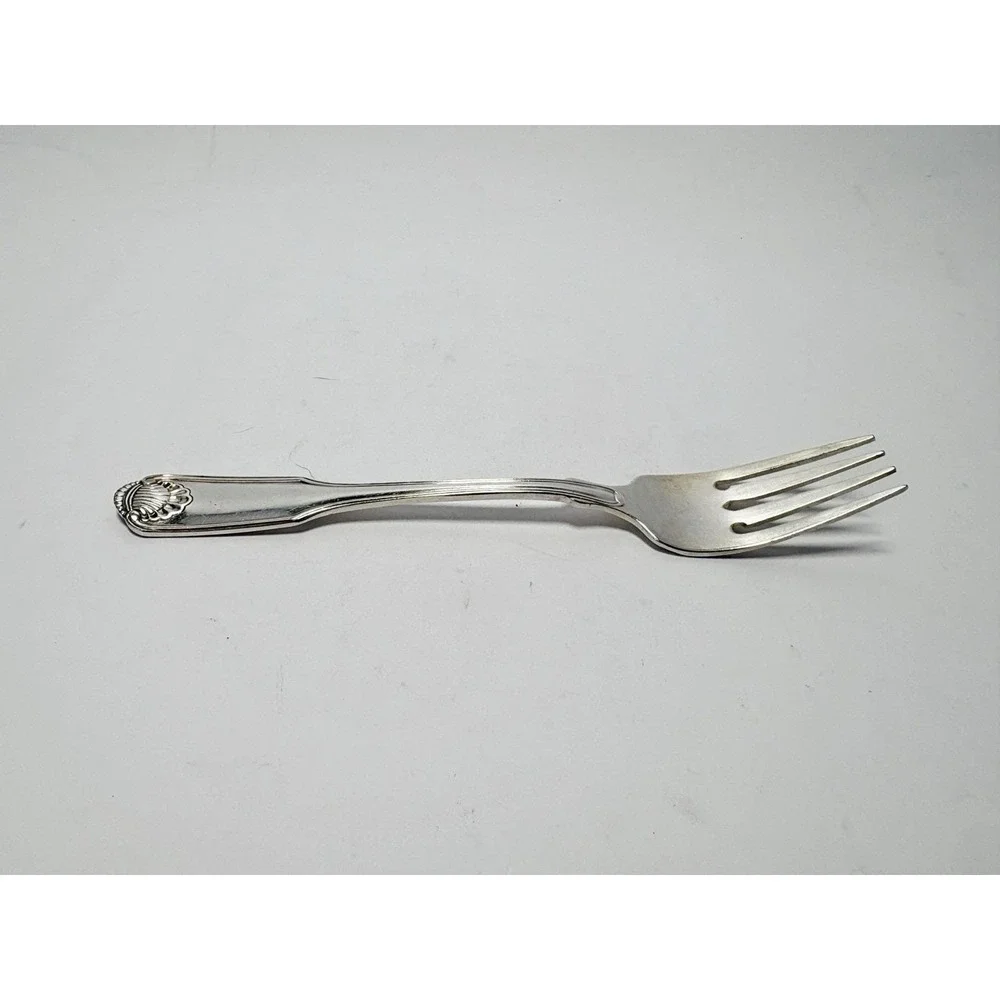 Oneida Community Cube Silver Shell 1978 Silverplate Salad Forks Set of 4 Good